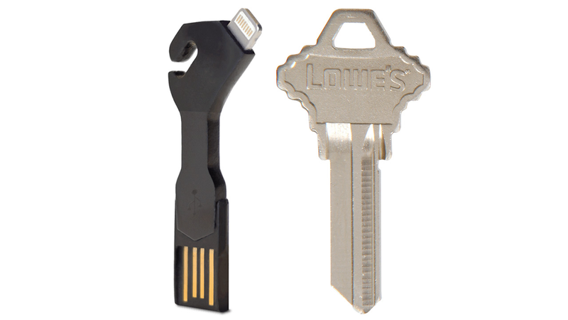 Illustration for article titled An Emergency Lightning Cable That's No Bigger Than Your House Key